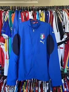 ITALY 2006 2008 FOOTBALL SOCCER TRACK JACKET PUMA sz L MEN BLUE - Picture 1 of 21