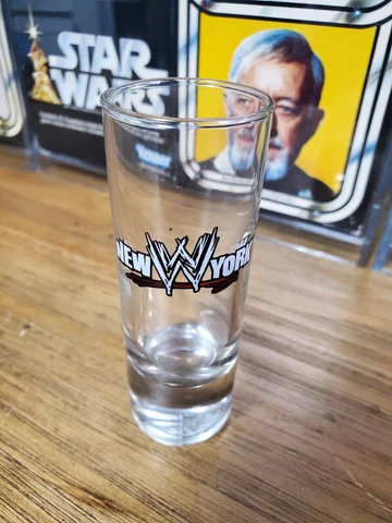 WWF New York Shooter Shot Glass World Wrestling Federation 4" WWE VGUC Cover