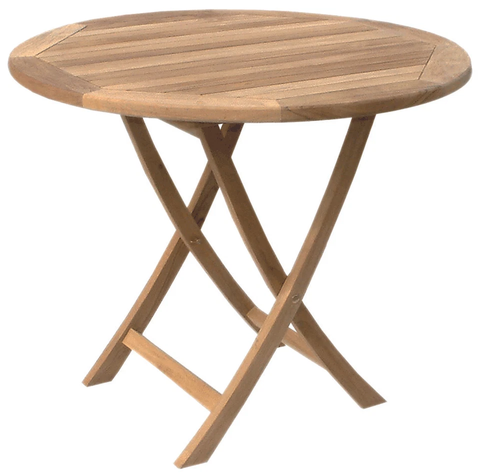 Premium Teak Klapptisch rund Gartentisch Gartenmöbel Teaktisch Beistelltisch - Bild 1 von 1