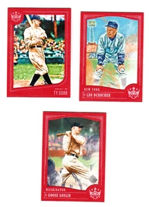 2018 DIAMOND KINGS,RED FRAME LOT{X3}***"TY COBB"+DEROSHER+GOOSE GOSSLIN - Picture 1 of 4