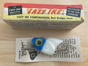 LAZY IKE - Shark Ike / Segel Hai blauer Kopf weiß (200 - BUH) KÖDER mit Box - Bild 1 von 5