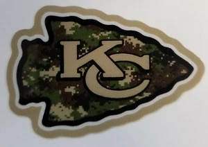 Kansas City Chiefs Camo Mini Helmet Decals - Picture 1 of 3