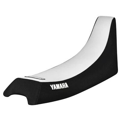 Cubierta de asiento Yamaha Big Wheel 200 1985-1988 pinza negra/blanca estándar #397 logotipo Foto 1 de 4