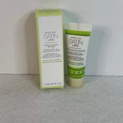 Nuevo en caja Mary Kay labios satinados té blanco y azúcar de karité cítricos exfoliante .3 OZ 8 G Foto 1 de 4
