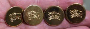 BURBERRY PRORSUM KNIGHT REPLACEMENT BUTTONS GOLD TONE LOT OF 4 - Picture 1 of 5