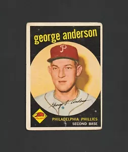 1959 Topps George Sparky Anderson RC #338 ~~ Phillies Reds HOF - Picture 1 of 2
