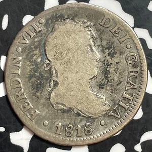 1818-Limae JP Peru 2 Reales Lot#T1289 Silver! - Picture 1 of 2