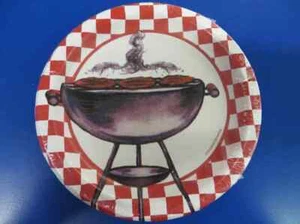Grillin' Classic Picnic Cookout BBQ Summer Theme Party 7" Paper Dessert Plates - Picture 1 of 1
