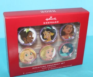 NEW 2022 Hallmark Keepsake Miniature Set of 6 Disney Princess Ornaments - Picture 1 of 4