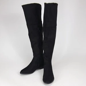 XOXO Tristen Women's Black Faux Suede Over the Knee Boots - Picture 1 of 7