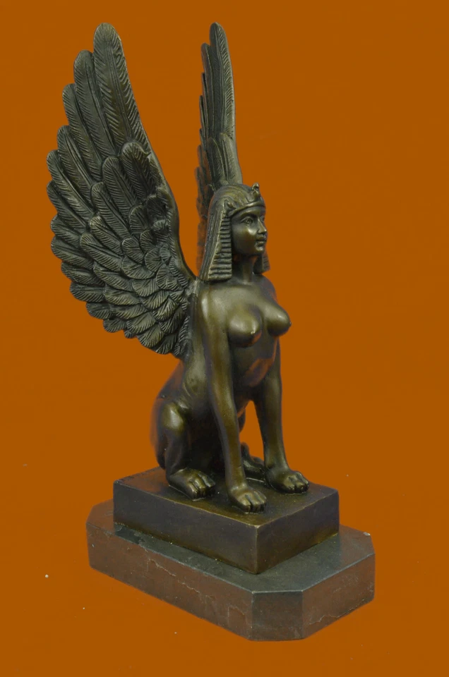 Estatuilla de bronce de latón macizo IronWork gato esfinge escultura fundida en caliente oferta en el hogar Foto 1 de 4