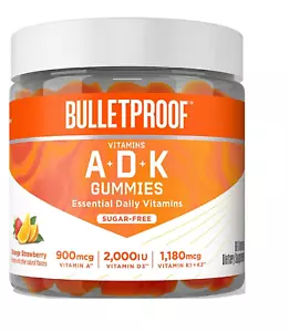 Sugar-Free Orange Strawberry Vitamins A+D+K Gummies, 60 Count, Keto Supplemen... - Picture 1 of 7