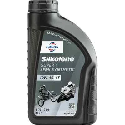 Silkolene Super 4 SAE 10W-40 Semi-Synthetic 4 Stroke Motorbike Engine Oil 1L - Image 1 of 4