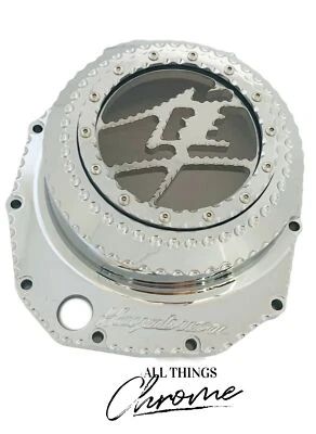 SALE! ATC CHROME SEE THROUGH CLUTCH COVER ORANGE LED LIGHT 99-20 SUZUKI HAYABUSA - Изображение 1 из 2