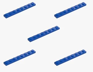 5 Nuevas Placas LEGO Azul 1x8 3460 Plano Rectángulo Panel Placa Ciudad Minecraft Agua - Imagen 1 de 5