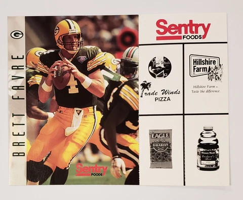 Brett Favre Poster Card Sentry Foods Cover