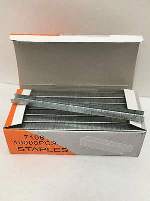 New 23 gauge staples box 10000 for pneumatic industrial staple guns 9x6mm 7106 - image 1 of 4