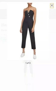 New with tags Miss Selfridge Bandeau Pearl Jumpsuit Size 10 - Picture 1 of 3