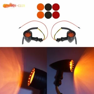For Chopper Motorcycle LED Turn Signal Red Lights Indicator - Picture 1 of 8