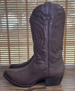 Botas Double H Para Hombre 10 EE Cuero Marrón Telaraña Cuero Marrón Western - Imagen 1 de 16