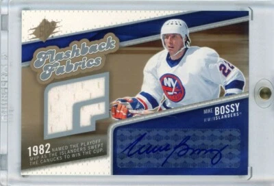  2005-06 SPx FLASHBACK FABRICS #113 Mike Bossy JERSEY AUTO - New York Islanders - Image 1 of 2