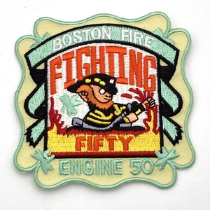 Toppa Boston MA Engine 50 Fighting Fifty - Foto 1 di 1