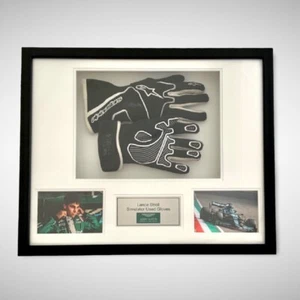 Formula 1 Lance Stroll Aston Martin Framed Sim Gloves - Picture 1 of 5