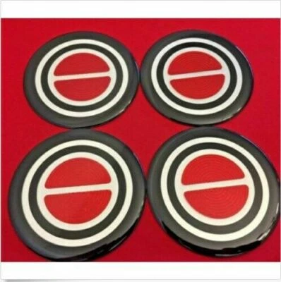 4pcs.1980-1996 FORD F150 BRONCO VAN Center Caps RED EMBLEM STICKERS BADGES LOGOS - Image 1 of 2
