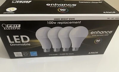 Feit Electric 1200267 100W Replacement Bulb - 4 Pack - Image 1 of 4
