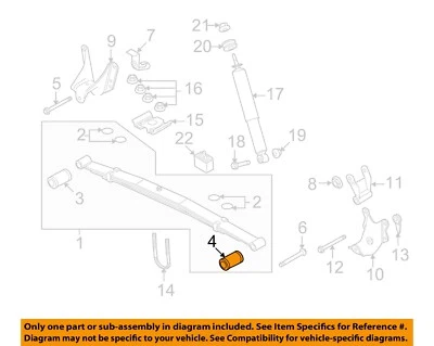 Componentes de suspensión-buje grillete EOTZ5781B Club Wagon Ford OEM 92-23 E-150 Foto 1 de 2