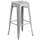 Flash Furniture 30&quot; Metal Backless Bar Stool in Silver