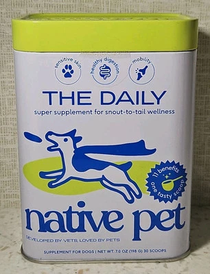 Native Pet Daily Dog Multivitamin Supplement Powder 11-in-1 Benefits 30 Scoops
