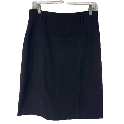 Falda lápiz envolvente para mujer talla 11 tiro alto hasta la rodilla negra Foto 1 de 4