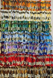 Huge Lot of 470 DMC Embroidery Floss Skeins Cross Stitch Thread Mixed Colors - Picture 1 of 12