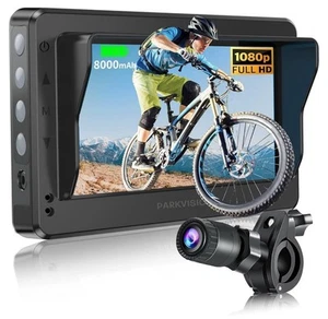 PARKVISION Bicycle Rear View Camera W/Sunshade 4.3'' HD Screen Waterproof 1080p - Picture 1 of 7