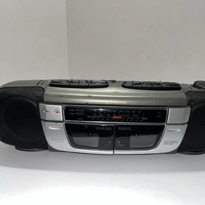 Emerson PS6449 AM/FM Doble Cassette Grabadora Boombox Para Piezas O Reparación Foto 1 de 4