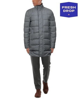 RRP€975 MONTECORE WIND Down Wool Coat IT50 US40 L Grey Removable Collar - Image 1 of 4