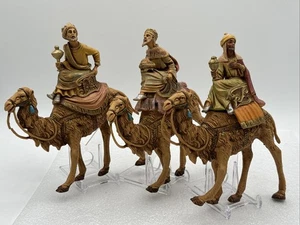Vintage 1983 Fontanini Depose Italy 3 Wisemen Kings Magi On Camels Nativity Set - Bild 1 von 14