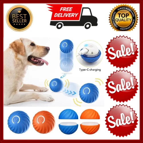 Smart Dog Toy Ball USB Electronic Interactive Pet Toy Automatic Moving Bouncing - Image 1 of 4