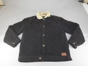 Vintage Timberland Corduroy Jacket Mens Small Black Sherpa Lined Barn Field - Picture 1 of 16