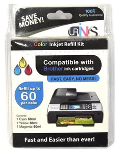 Urinks Color Inkjet Refill Kit, Compatible with Brother ink Cartridges - Picture 1 of 1