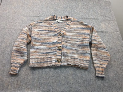 Loft女式短纽扣开衫,尺寸小号橙色和蓝色 — 第 1/4 张图片