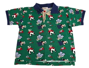 Gymboree vintage Rainbow Tag on the Farm Cow Boy Girl Neutral Polo Shirt 4 / 5 - Imagen 1 de 6