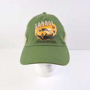 Volkswagen VW Beetle Premium Garage Hat Green Trucker Mesh Cap Driver Gear Cap - Picture 1 of 10