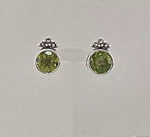 9923225 Peridot-Ohrstecker Markasiten D1cm 925er Silber - Bild 1 von 2