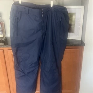 Columbia Women’s Insulated Winter Snow Omnitech Pants Size 3X Short Navy - Picture 1 of 7
