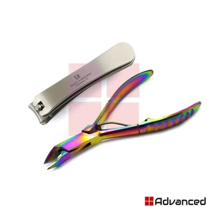 Professional Cuticle Nipper Ingrown Finger Nail Clipper Multi Titanium Coated - Photo 1/2