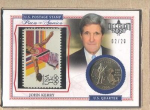 John Kerry POA-25 2020 Decision 2020 Pieces of America Stamp Quarter 02/20