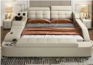 Multifunktion Bett Doppelbetten Modernes Bettgestell 180x200cm Neu - Bild 1 von 2