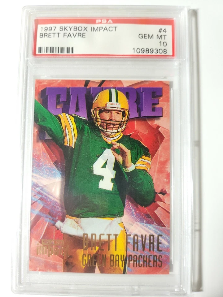 1997 Skybox Impact Brett Favre  graded PSA 10 card #4  - Image 1 of 2
